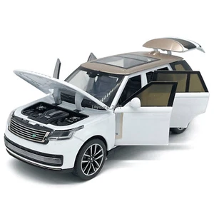 1:32 Land Rover Range Rover SV Model Car Diecast Metal Toy Cars Doors Open White - Picture 1 of 13