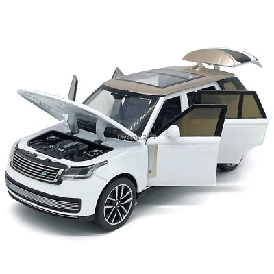 1:32 Land Rover Range Rover SV Model Car Diecast Metal Toy Cars Doors Open White - Image 1 of 4
