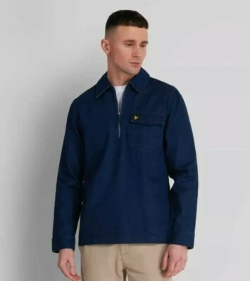 Lyle & Scott Vintage 1/4 Overshirt Denim LW1217V Indigo LS Shirt BNWT UK S - Image 1 of 4