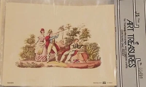 1971 ART TREASURES PRINT for DECOUPAGE Frame CRAFTS #53499 Italy NOS 6 7/8×5 1/8 - Bild 1 von 7