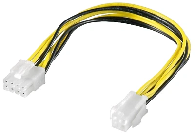 PCIe Stromkabel Kabel Adapter 4 Pin P4 Buchse 8 P Stecker ATX ATX12 🟡 - Bild 1 von 3