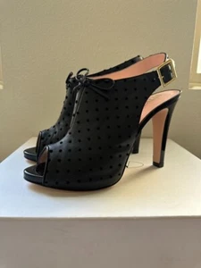 Valentino Red Women's Polka Dot Leather Pump Bow Black Size EU 39.5 Worn Twice - Picture 1 of 13