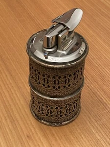 Ronson Accendino da Tavolo vintage Argento Cesellato – Italia inizio XX s - raro - Foto 1 di 7