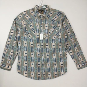 Tin Haul Herren Aztekenblau 100 % Baumwolle Large Hemd Neu mit Etikett - Bild 1 von 11