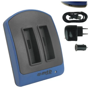 Dual-Akku-Ladegerät (USB) für Rollei S-50 WiFi Standard Edition, Ski Edition - Bild 1 von 3