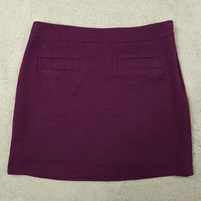 Ann Taylor LOFT юбка женщин 10 фиолетовый твид трикотажа с подкладкой мини офис карьера повседневный - Изображение 1 из 4