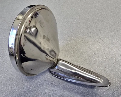 USED ORIGINAL PORSCHE 911 912 LG HEAD DURANT CHROME DOOR MIRROR NO GLASS #15 - Image 1 of 4