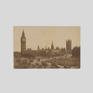 Cartolina fotografica d’epoca virata in seppia London Big Ben and Parlamient VG - Imagen 1 de 2