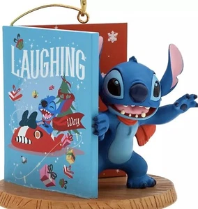 Nueva tarjeta de Navidad Stitch riendo todo el camino cuaderno de bocetos adorno Lilo - Imagen 1 de 8
