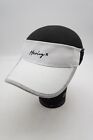 Hurley Strapback Visor Hat Cap White Black Trim Golf Outdoor Beach OSFA