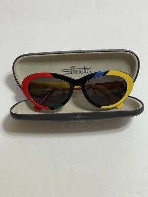 Gafas de sol ovaladas multicolores Silhouette vintage para dama con estuche modelo 3116/72 Foto 1 de 4