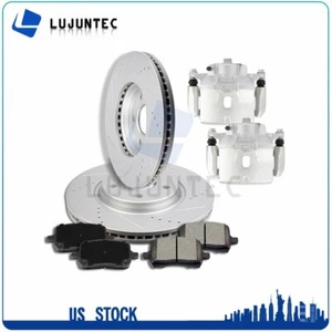 Front Brake Rotors Calipers + Ceramic Pads For 2008 2009 2010 Chevrolet HHR - Picture 1 of 10