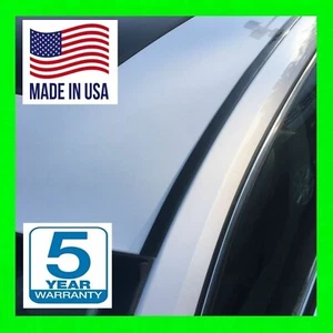 FOR DODGE BLACK 2PC ROOF TOP TRIM DRIP MOLDINGS COVERS SET 5 YR WARRANTY l - Bild 1 von 6
