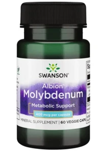 Swanson, Molibdeno Quelado 400 mcg 60 Cápsulas ALBION Mineral - Imagen 1 de 1