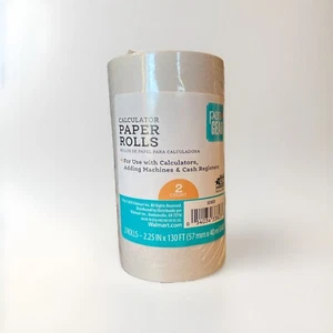 Pen+Gear Recycle Calculator Paper Roll 2.25in x 130ft, 2pk-(2 Rolls), White - Picture 1 of 2