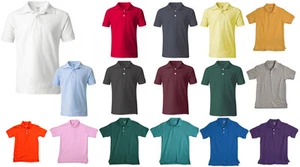 French Toast School Uniform Unisex Short Sleeve Pique Polo Shirt (Sizes 4-20) - Picture 1 of 17