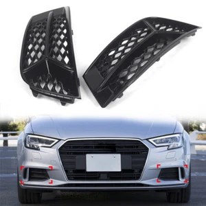 Grills Bumper Fog Lights Grille Fog Lamp Cover For Audi A3 Sedan 2017-20 2018 - Picture 1 of 8