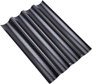 Baguette Backform, Brot Backen Zubehör, Backformen, Baguette-Backblech Mit Antih - Bild 1 von 12