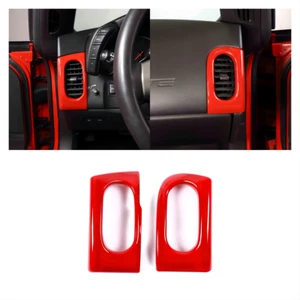 2PCS ABS Red Side Air Condition Outlet Vent Frame Trim For Corvette C6 2005-2013 - Picture 1 of 7