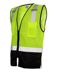 LOT OF 8 - 1509 Kishigo Class 2 HI-VIS Mesh Safety Vests (3 SM-M/2 M-LG/3 LG-XL) - Picture 1 of 6