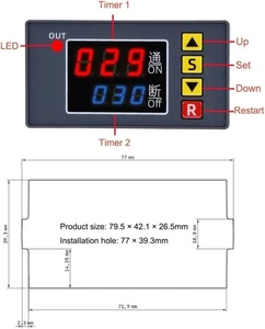 Timer Delay Relay AC110-220V 10A Programmable CycleController Active Output - Picture 1 of 6