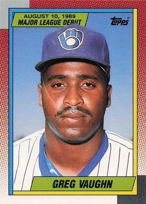 1990 Topps Major League Debut 1989 #128 Greg Vaughn - Image 1 of 2