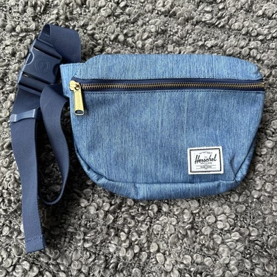 Herschel Fifteen Hip Pack Belt Bag Denim Blue Rare Hipster Crossbody Buckle - Image 1 of 4