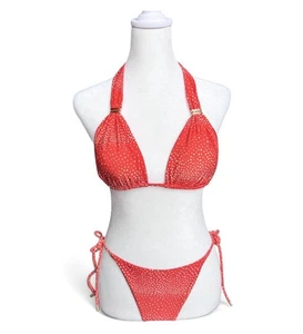 VIX PAULA HERMANNY BIKINI-SET ORANGE GEPUNKTET MIT GOLD-FINISH GRÖSSE M - HERVORRAGENDER ZUSTAND! - Bild 1 von 24