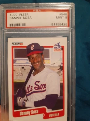 1990 Fleer #548 Sammy Sosa  PSA 9 - Image 1 of 2
