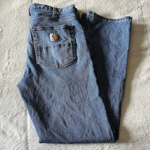 Carhartt Jeans Mens 32x32 Blue Straight Rugged Flex Relaxed Fit 5-Pocket Medium - Picture 1 of 13