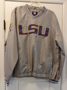 LSU Tigers Windbreaker Jacket G-III Size Large Fleece Lined - Picture 1 of 13
