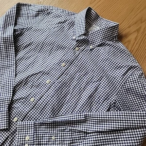 Brooks Brothers Hemd Herren Large blau Oxford Gingham bügelfrei kariert elegant adrett - Bild 1 von 12