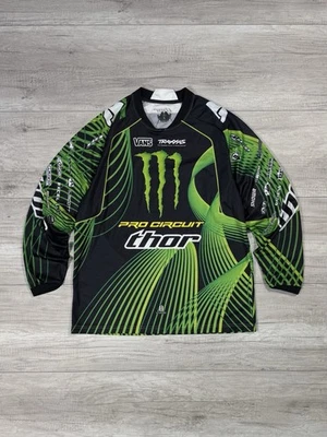 Monster Energy Pro Circuit Thor Vans Phase Green Bike Motorcycle Jersey Size L - Image 1 of 4