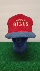 Vintage Buffalo Bills Corduroy Hat SnapBack Made In USA “Buffalo Bills” AJD - Picture 1 of 8