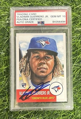 Vladimir Guerrero Jr. Signed Topps 2019 Rookie #179 PSA/DNA 10 Auto - Image 1 of 3