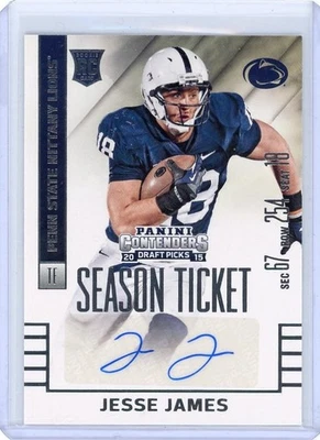 2015 Panini Contenders Draft Picks Jesse James #197 RC AUTO NITTANY LIONS.. - Image 1 of 2