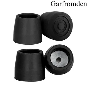 Garfromden 4 piezas puntas puntas de andador puntas de repuesto de goma para muletas negras - Imagen 1 de 8