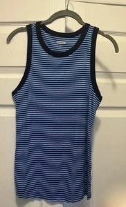 ANTIGUO TANQUE AZUL MARINO SLIM-FIT CUELLO BARCO TOPS Azul, Borde Azul Marino, M - Imagen 1 de 2