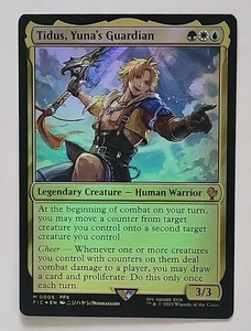 MTG FINAL FANTASY COMMANDER TIDUS YUNA'S GUARDIAN FIC 0005 MYTHIC RARE FOIL UB - Picture 1 of 2