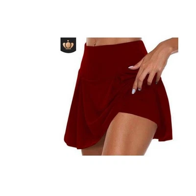 Women Plus Yoga Mini Skirt High Waisted Dress Gym Plus Size Sport Skort - Image 1 of 4