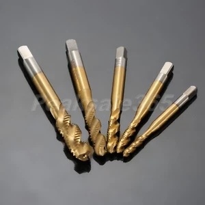 M3-M8 HSS Titanium Metric Spiral Hand Plug Tap Drill Bits Machine Screw Tool - Picture 1 of 19