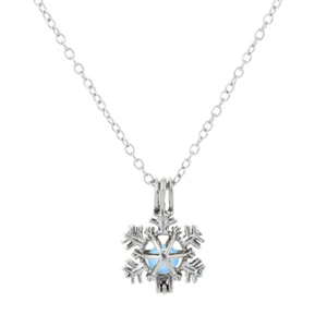 Luminous Snowflake Pendant Miss Drop Necklace for Women Necklaces - Picture 1 of 12