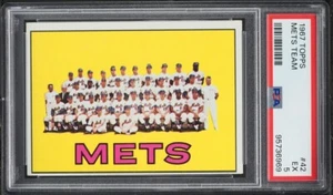 1967 Topps #42 Mets Team PSA 5 - Picture 1 of 2