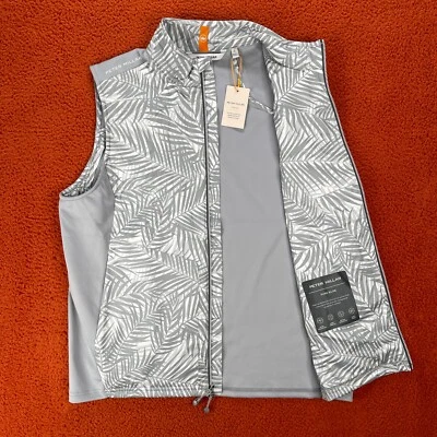 PETER MILLAR Mens LARGE Fuse Elite Hybrid Gilet Golf Vest Gale Gray $200 - Image 1 of 4