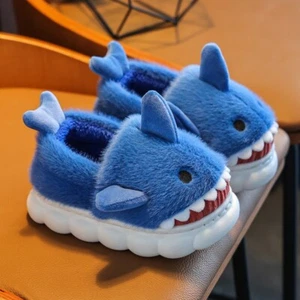 Niños Niñas Tiburón Algodón Zapatillas Casa Infantil Lindas Zapatillas para Niño Pequeño Felpa Cálidas - Imagen 1 de 9