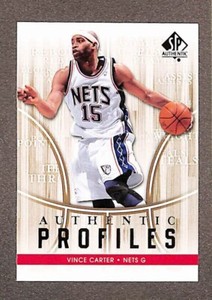 2008-09 SP Authentic Profiles #45 Vince Carter NETS  