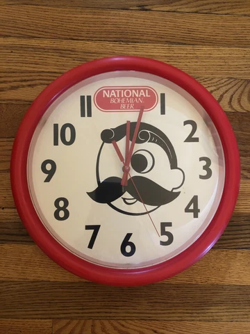 Vintage National Bohemian - Natty Boh - 14" Wall Clock - Ridan Displays Cover
