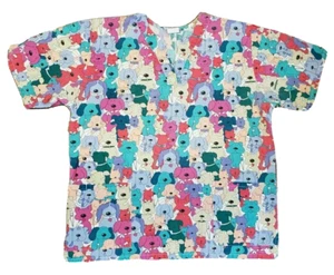 BARCO Dogs Vet Tech Groomer Women's Scrub Top Size Medium - Picture 1 of 7