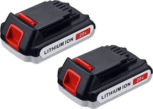 NEW For Black & Decker 20V Lithium MAX Battery 20 Volt LBXR20 LBXR2020 4.0Ah 2pk - Picture 1 of 6