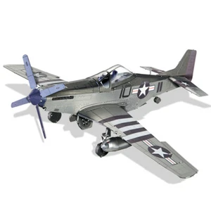 Piececool 3d puzzles for Adult P-51 Mustang Metal Model Kits halloween Gifts Toy - Picture 1 of 7
